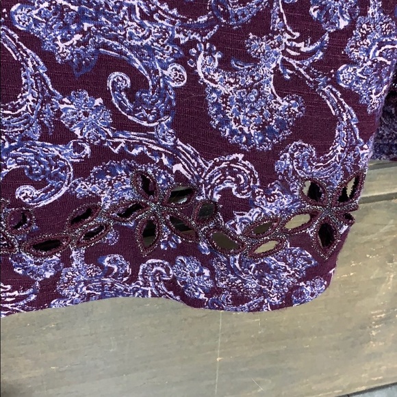 Lucky Brand boho top with eyelet medium - Picture 6 of 7